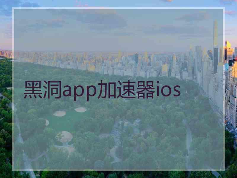 黑洞app加速器ios