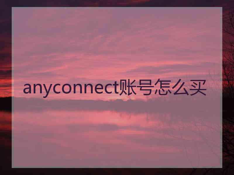 anyconnect账号怎么买