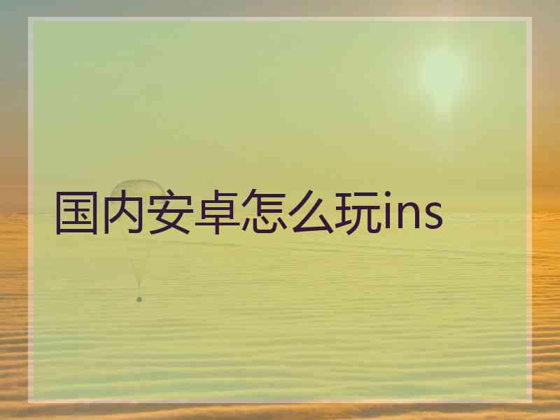 国内安卓怎么玩ins