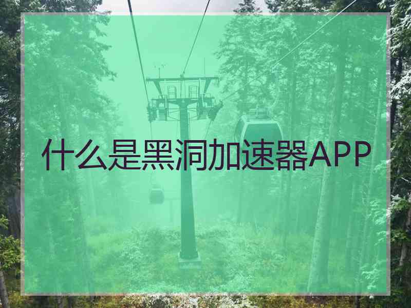 什么是黑洞加速器APP